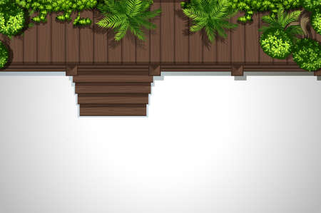 Aerial view of garden illustrationのイラスト素材