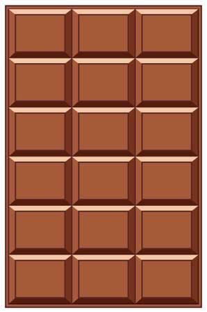 A chocolate bar on white backgrounf illustrationのイラスト素材