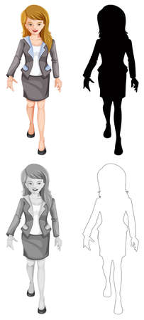 Set of woman different styles  illustrationのイラスト素材