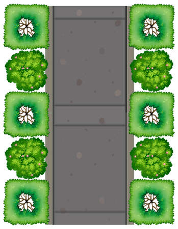 A aerial view of road illustrationのイラスト素材