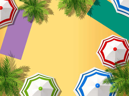 Aerial view of beach  illustrationのイラスト素材