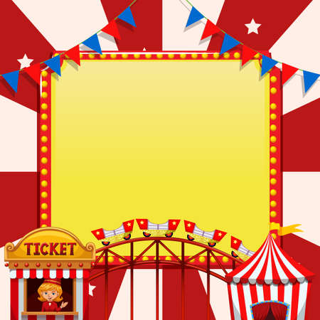 A circus note template illustrationのイラスト素材