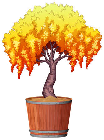 Plant in pot with soil isolated illustrationのイラスト素材