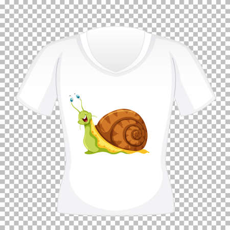 T-shirt design with graphic in frontのイラスト素材