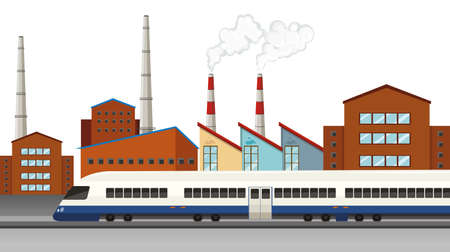 Nature scene landscape template  illustrationのイラスト素材