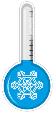 Thermometer with snowflake symbol illustration