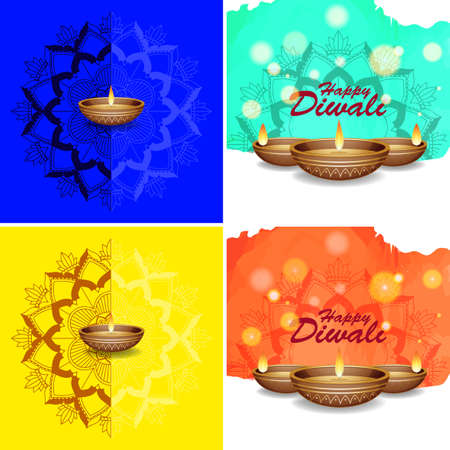 Background template with mandala designs illustrationのイラスト素材