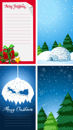 Background templates with christmas theme illustrationのイラスト素材