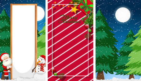 Background templates with christmas theme illustrationのイラスト素材