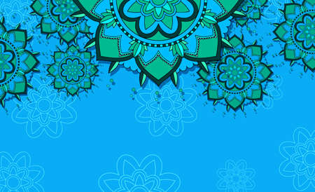 Background template with mandala designs illustrationのイラスト素材