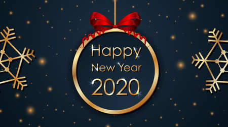 Poster design for New Year 2020 illustration