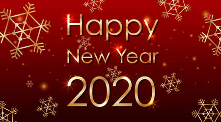 Poster design for New Year 2020 illustration
