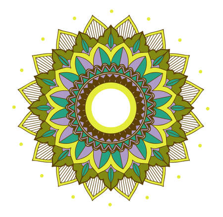 Mandala patterns on isolated background illustrationのイラスト素材