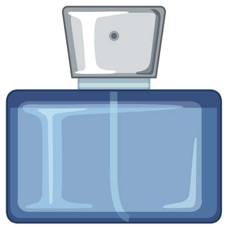 Blue bottle on isolated background illustrationのイラスト素材