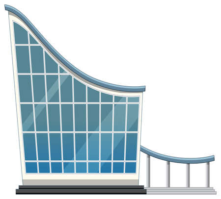 Office building on white background illustrationのイラスト素材