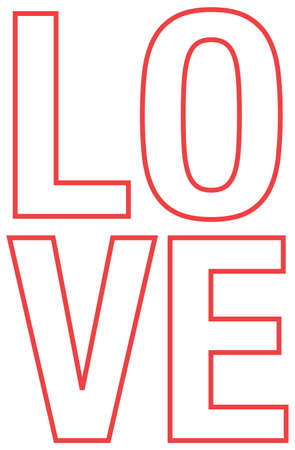 Valentine theme with font design for word love illustrationのイラスト素材