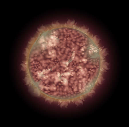 Star with bright light shining in the space illustration
