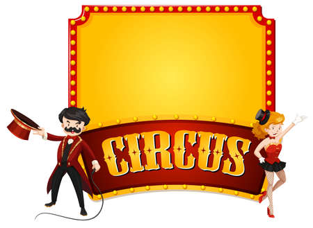 Frame template with circus theme illustrationのイラスト素材