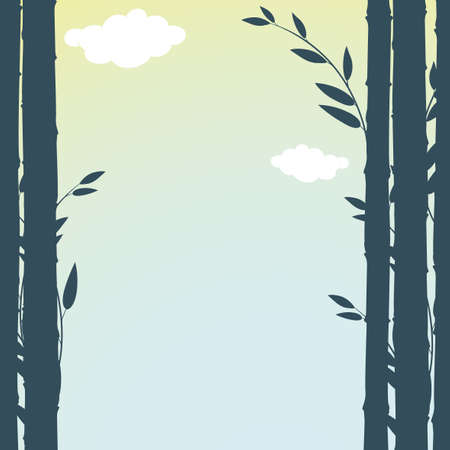 Frame template with green babmoo illustrationのイラスト素材