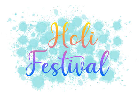 Happy Holi festival poster design with colorful background illustrationのイラスト素材