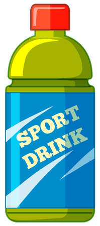 Bottle of sport drink on isolated background illustrationのイラスト素材