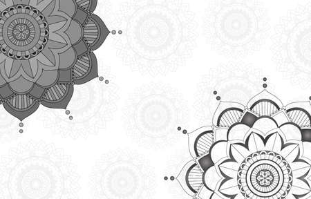 Background template design with mandala patterns illustration