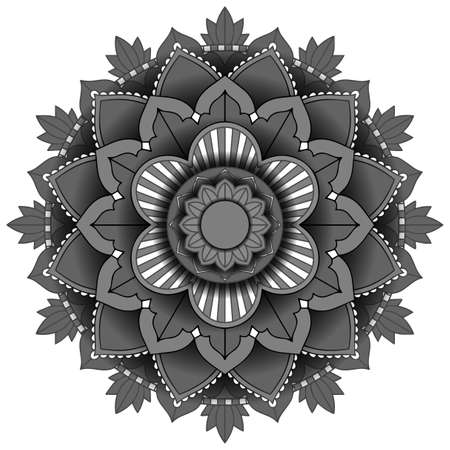 Mandala pattern design on white background illustrationのイラスト素材