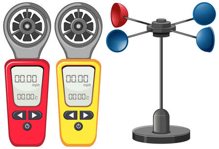 Mearsurement devices on white background illustrationのイラスト素材