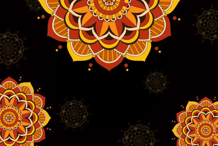 Background template with mandala pattern design illustration
