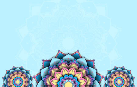 Background template with mandala pattern design illustrationのイラスト素材