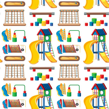 Set of stationary tools and school seamless illustrationのイラスト素材