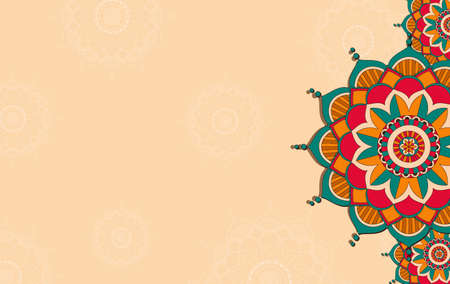 Background template with mandala pattern design illustration