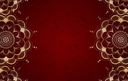 Background template with mandala pattern design illustration