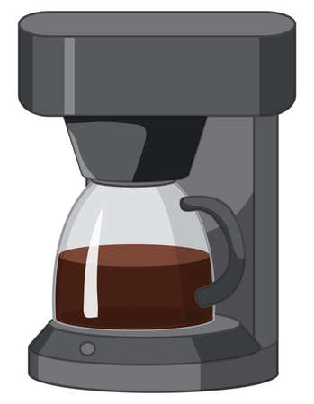 Coffee maker on white background illustrationのイラスト素材