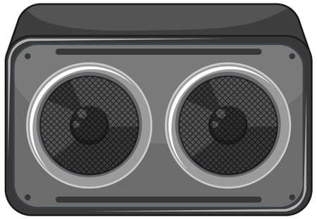 Speaker or radio isolated on white background illustrationのイラスト素材