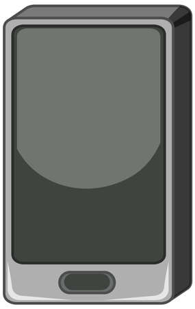 A mobile phone on white background illustrationのイラスト素材