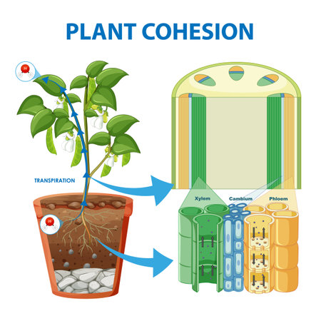 Diagram showing Plant Cohesion illustrationのイラスト素材