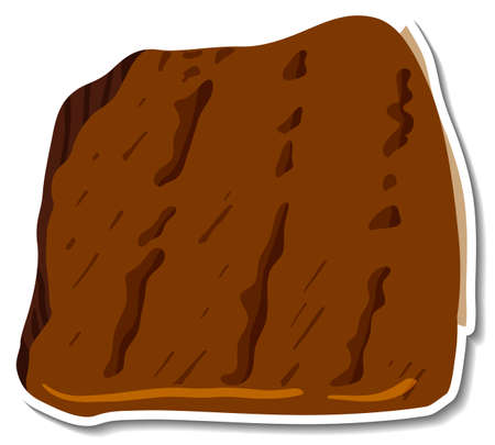 A fried steak sticker on white background illustrationのイラスト素材