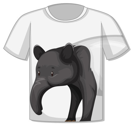 T-shirt with anteater pattern illustrationのイラスト素材