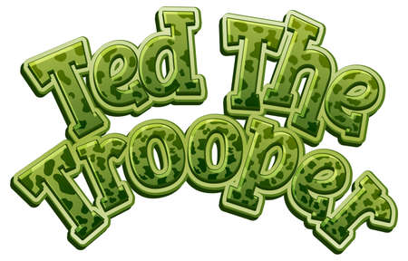 Ted The Trooper logo text design illustrationのイラスト素材