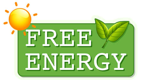 A free energy sign banne illustrationのイラスト素材