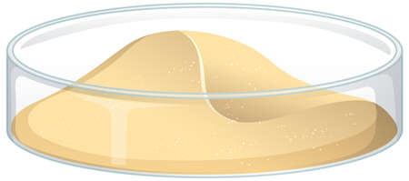 Mixture matter in the sand in transparent container illustrationのイラスト素材