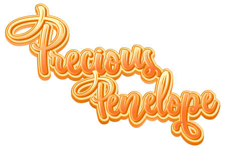Precious Penelope logo text design illustrationのイラスト素材