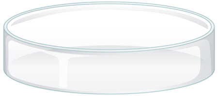Simple transparent glass container illustrationのイラスト素材