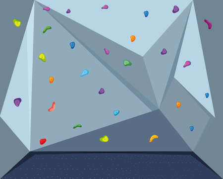 Indoor rock climbing wall background illustrationのイラスト素材