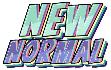 New Normal typography design illustrationのイラスト素材
