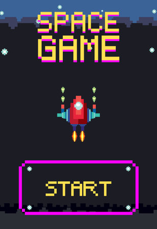 Space game user interface template illustrationのイラスト素材