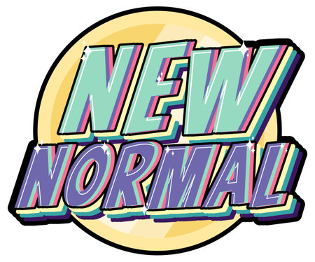 New Normal typography design illustrationのイラスト素材