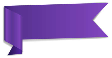 Violet banner design on white background illustrationのイラスト素材