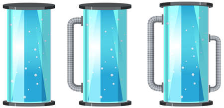 Cryonics capsule cartoon on white background illustrationのイラスト素材